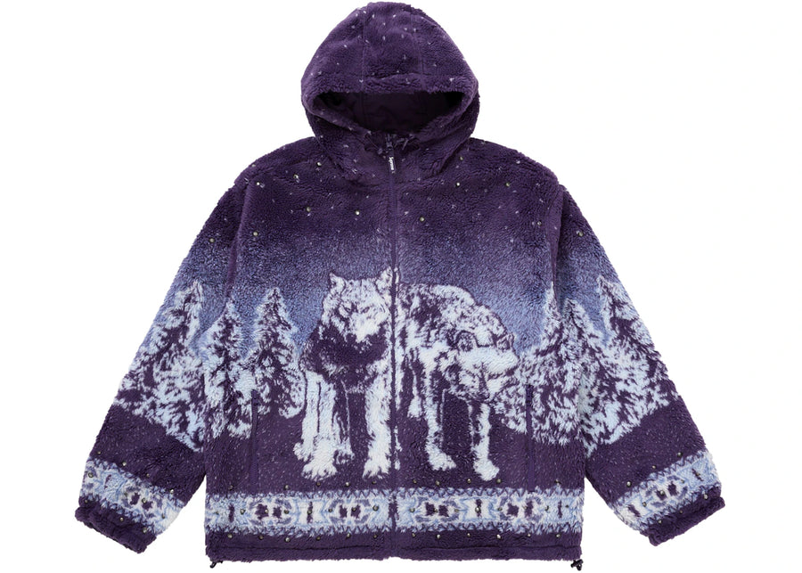 Supreme bb Simon Reversible Hooded Fleece Jacket Purple
