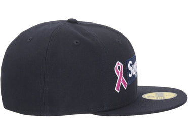 Supreme x New Era Breast Cancer Awareness Box Logo Fitted Hat Navy