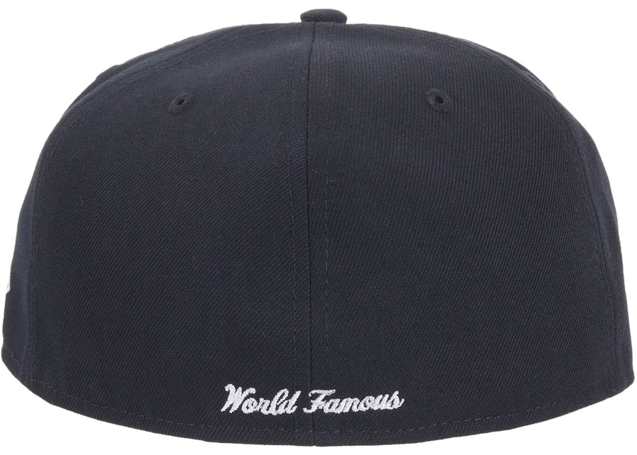 Supreme x New Era Breast Cancer Awareness Box Logo Fitted Hat Navy
