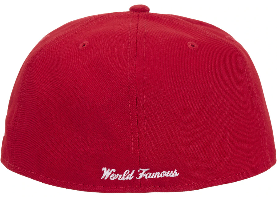 Supreme x New Era Breast Cancer Awareness Box Logo Fitted Hat Red