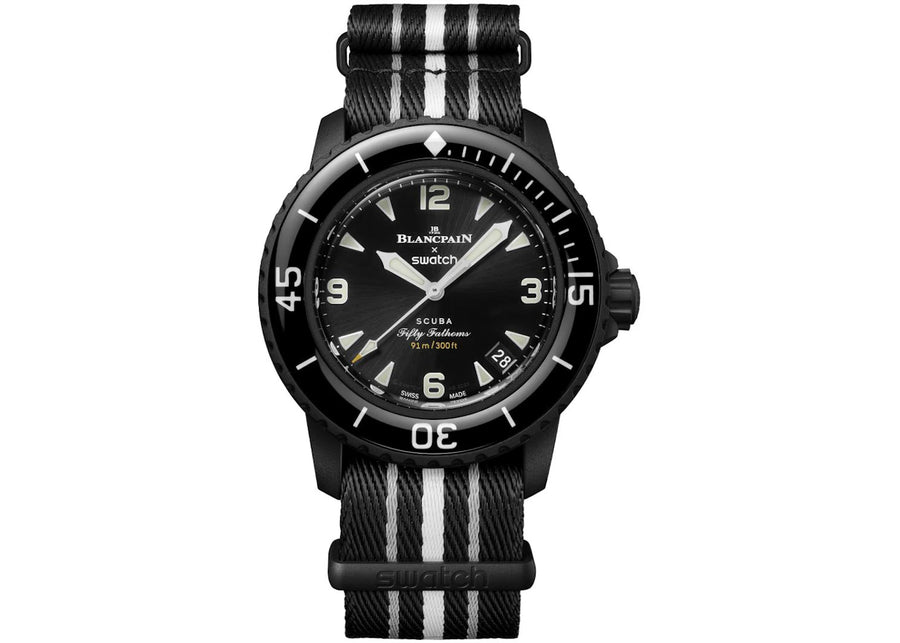 Blancpain x Swatch Scuba Fifty Fathoms Océan des Tempêtes SO35B400