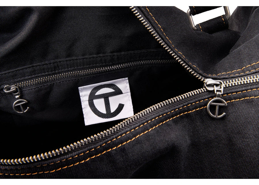Telfar Large Denim Duffle Black