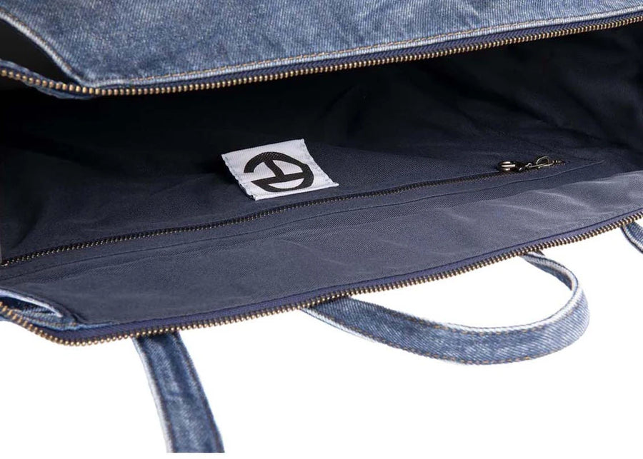 Telfar Large Denim Shopping Bag Blue