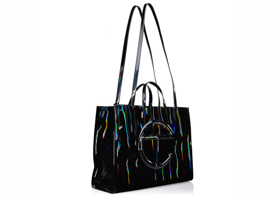 Telfar Large Shopping Bag Black Rainbow