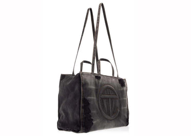 Telfar Large Shopping Bag Distressed Black