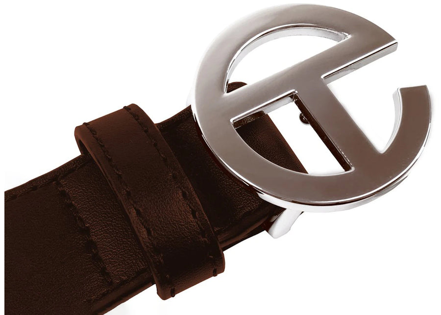 Telfar Logo Belt Chocolate