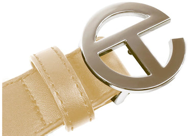 Telfar Logo Belt Cream