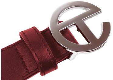 Telfar Logo Belt Oxblood
