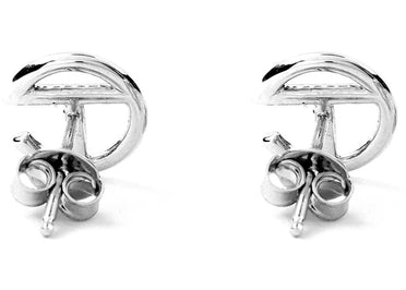 Telfar Logo Stud Earring Silver