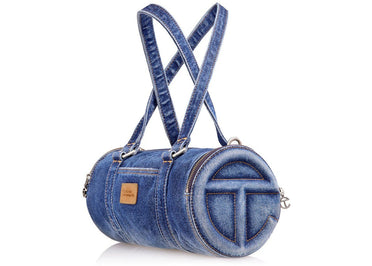 Telfar Medium Denim Duffle Blue
