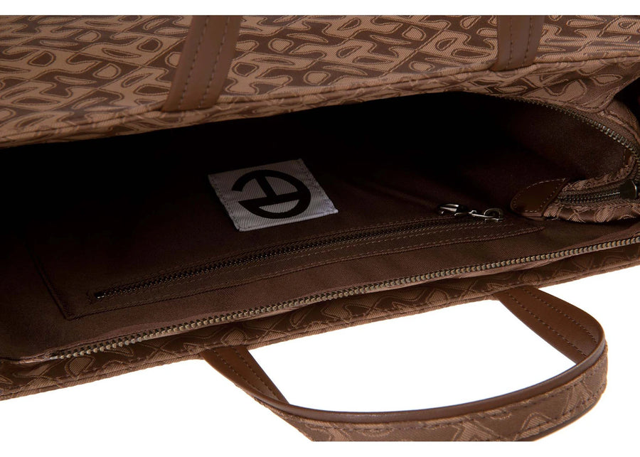 Telfar Medium Jacquard Shopper Tan Monogram