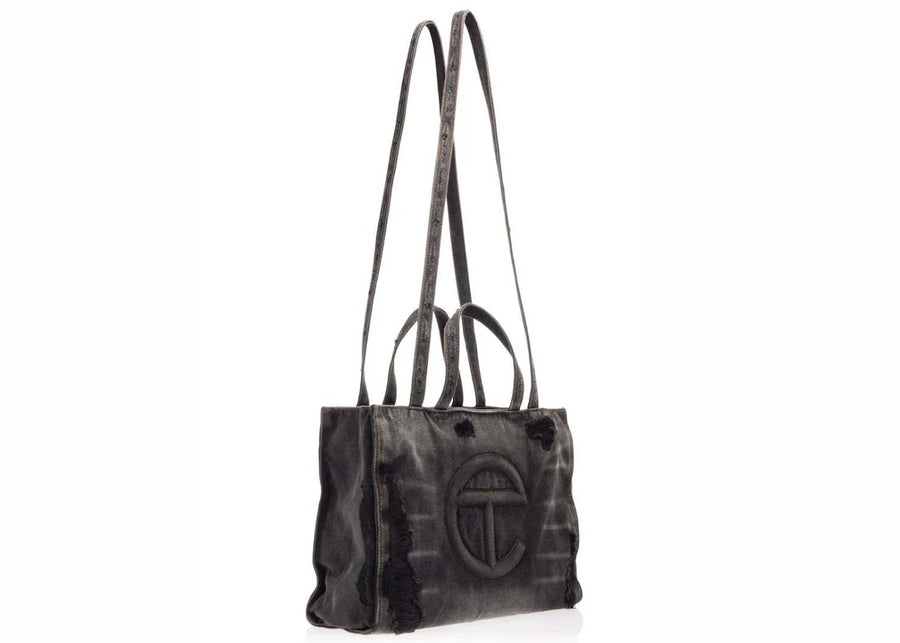 Sac cabas Telfar moyen, noir vieilli