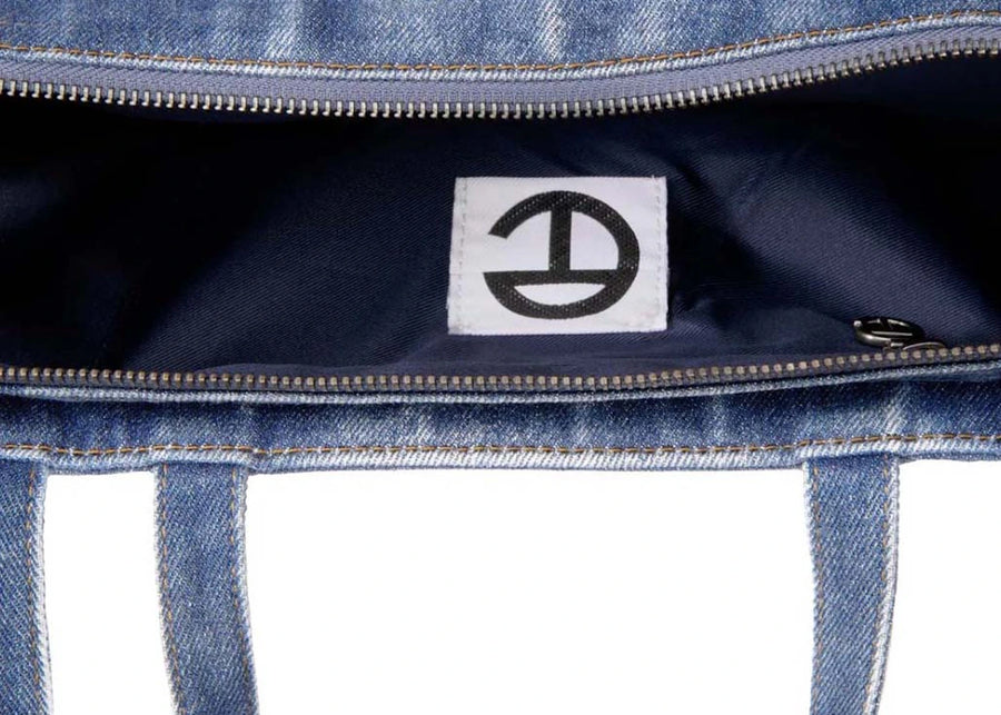 Telfar Medium Shopping Bag Distressed Blue