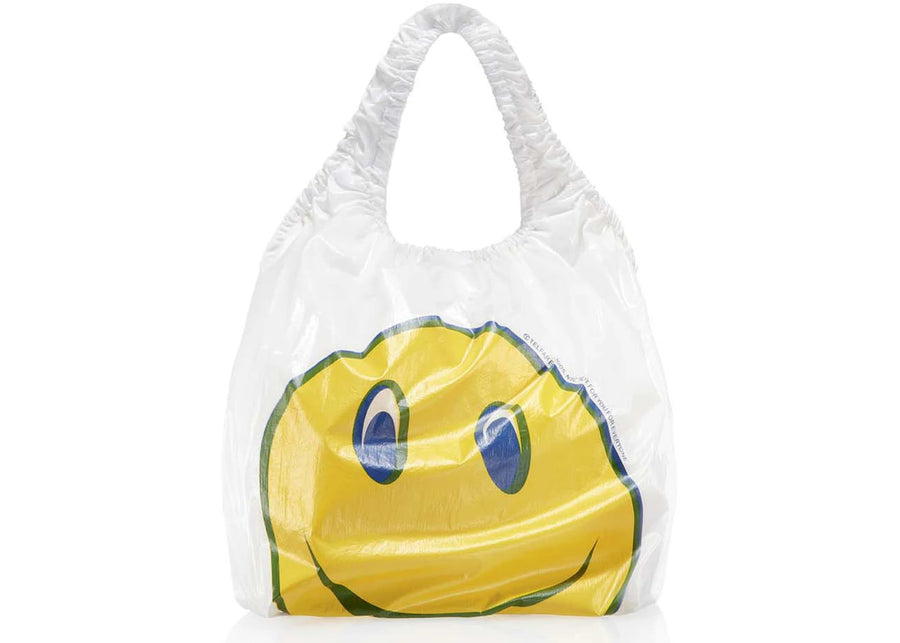 Telfar Regular Smiley Face Plastic Bag White