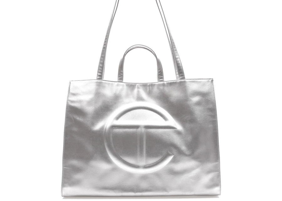 Sac cabas Telfar grand format argenté