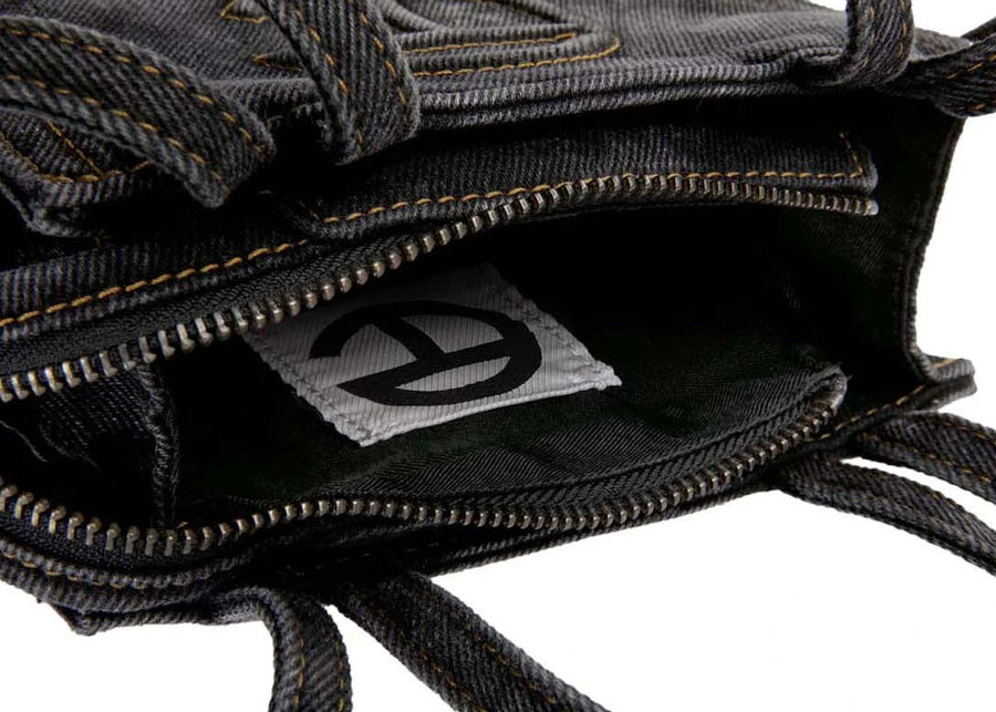 Telfar Small Denim Shopping Bag Black