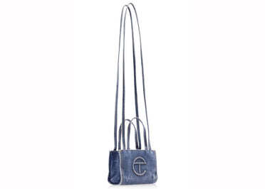 Telfar Small Denim Shopping Bag Blue