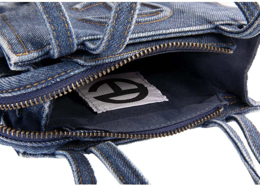 Telfar Small Denim Shopping Bag Blue