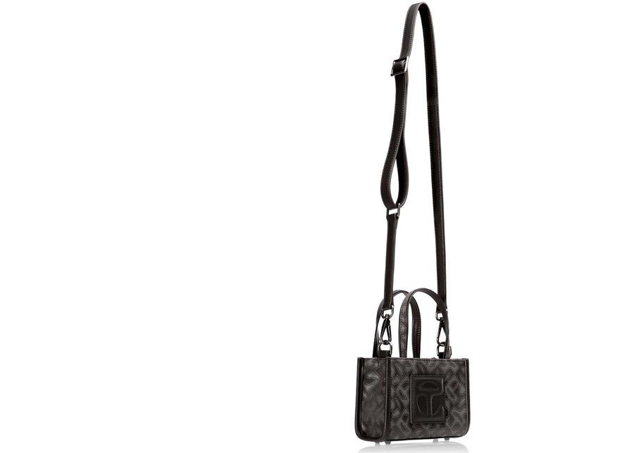 Telfar Small Jacquard Shopper Black Monogram