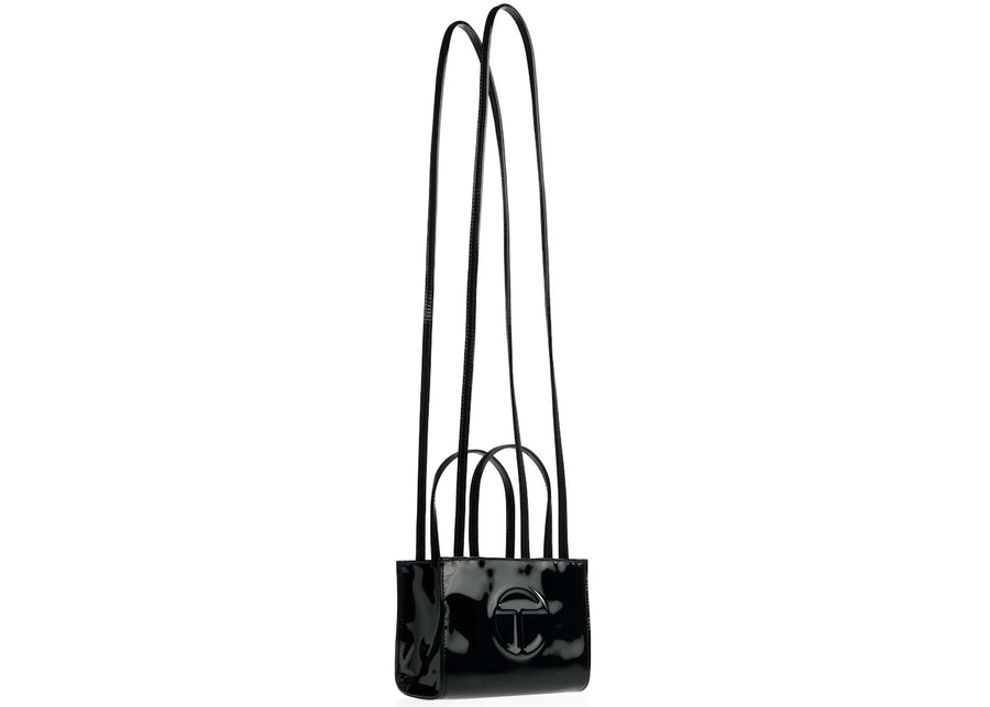 Telfar Small Patent Shopping Bag Black