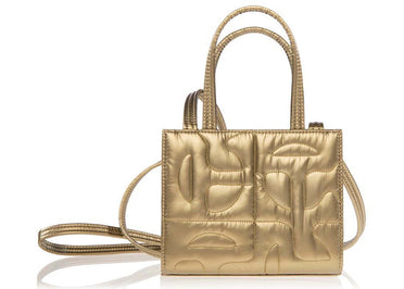 Sac cabas matelassé Telfar x Moose Knuckles, petit modèle, couleur or