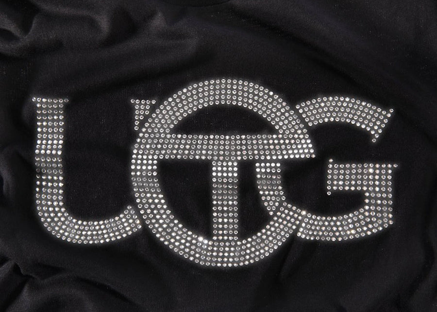 T-shirt noir Telfar x UGG à logo cristal