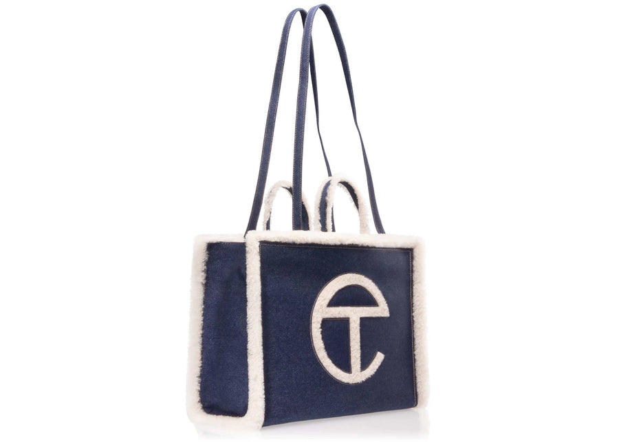 Sac cabas Telfar x UGG en denim grand format