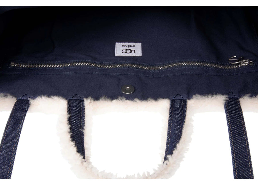Sac cabas Telfar x UGG en denim grand format