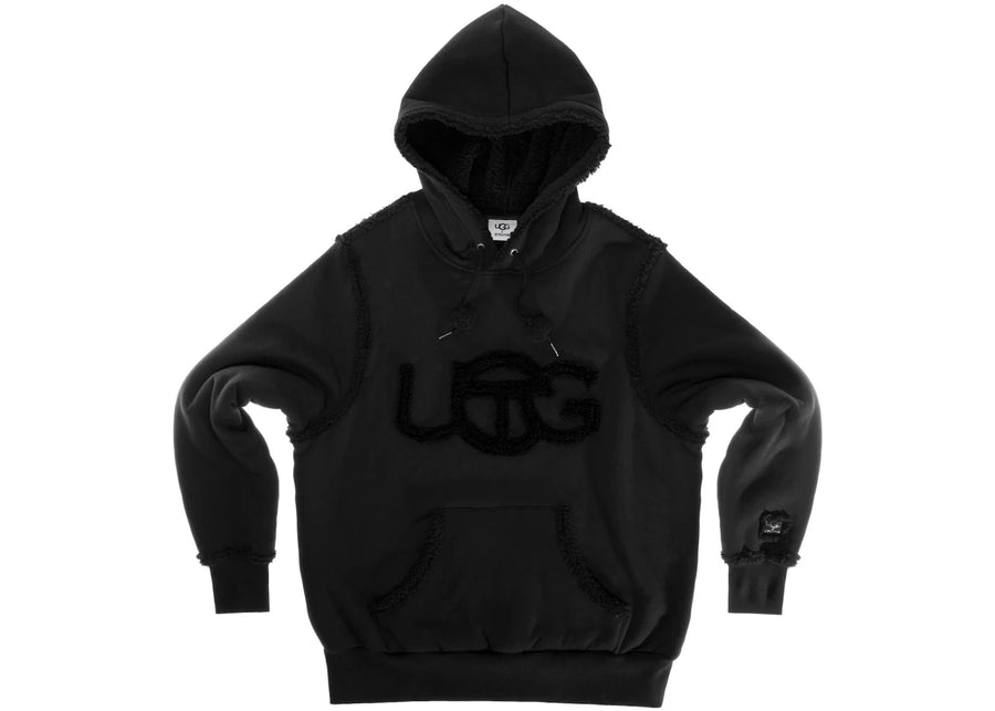 Sweat à capuche en peau lainée Telfar x UGG noir
