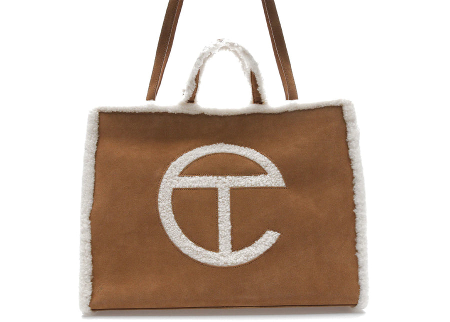 Sac cabas Telfar x UGG, grand modèle, couleur châtaigne