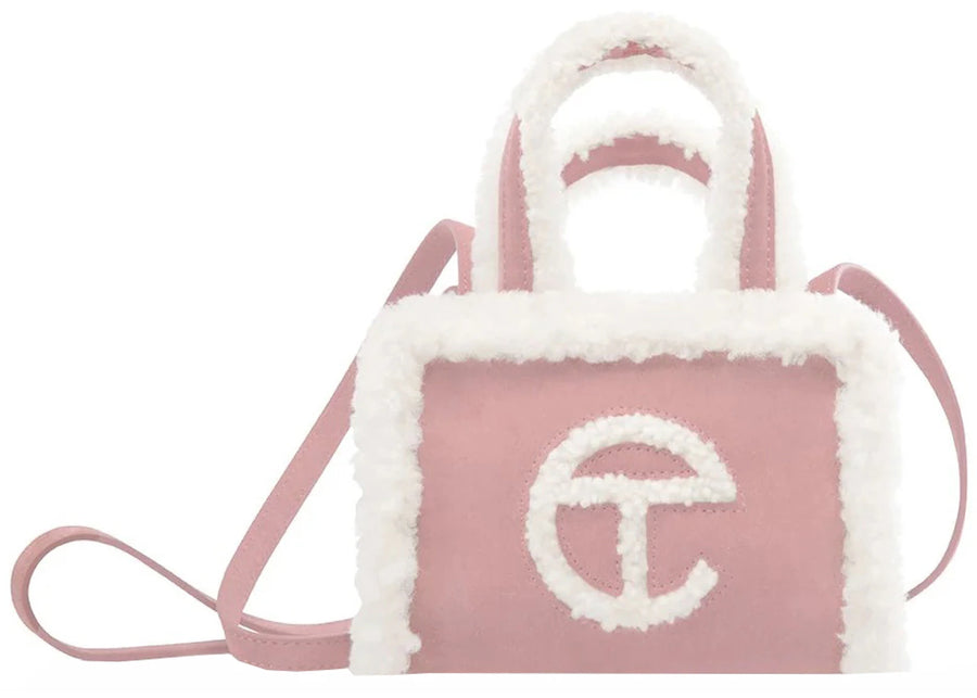 Sac cabas Telfar x UGG rose, petit modèle