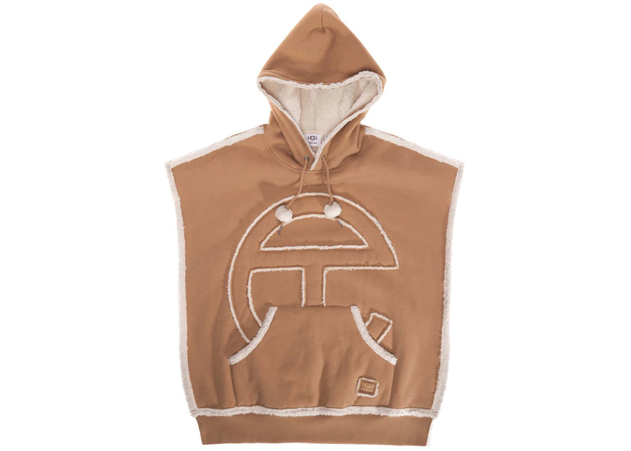 Sweat à capuche Telfar x UGG sans côtés, couleur châtaigne