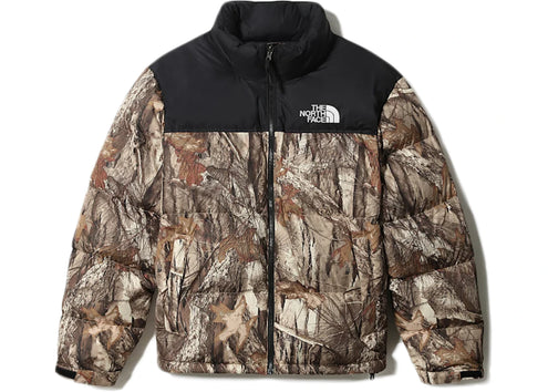 The North Face 1996 Retro Nuptse Packable Jacket Kelp Tan Forest Floor Print