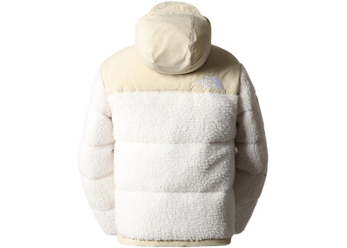 The North Face High Pile 600 Fill Recycled Waterfowl Down Nuptse Jacket Gardenia White-Gravel