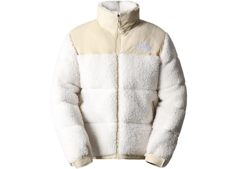The North Face High Pile 600 Fill Recycled Waterfowl Down Nuptse Jacket Gardenia White-Gravel