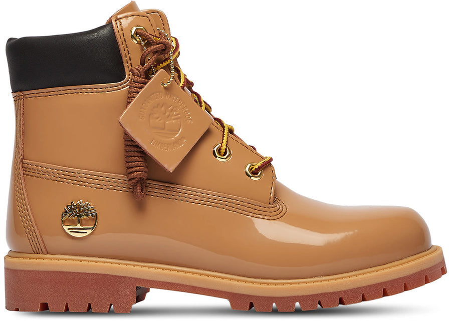 Timberland 6" Premium Waterproof Patent Boots Finch Wheat (GS)