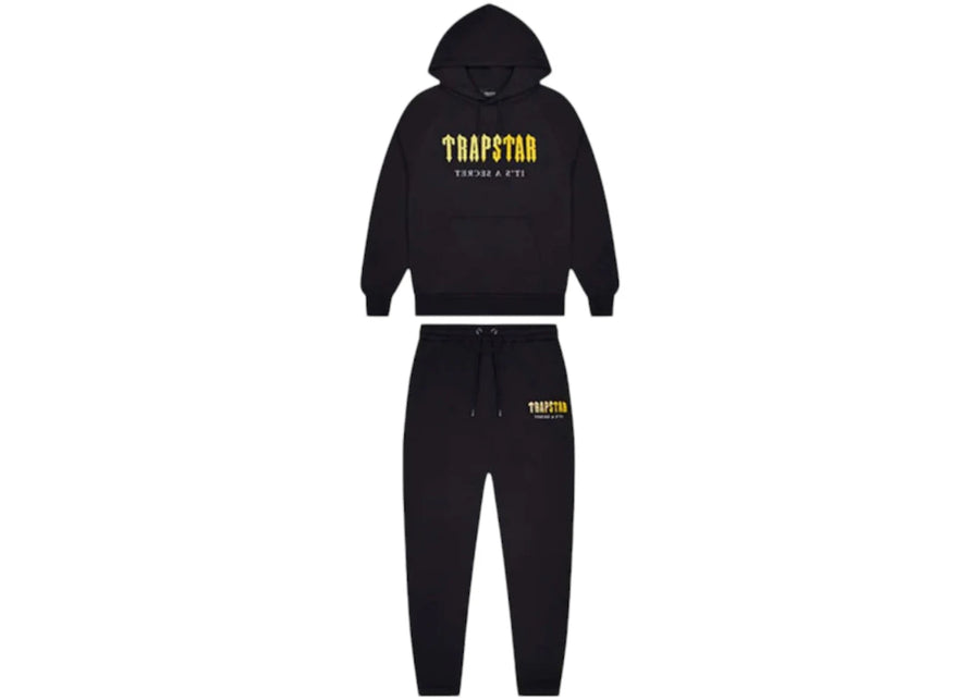 Survêtement à capuche en chenille Trapstar Decoded II Noir/Jaune