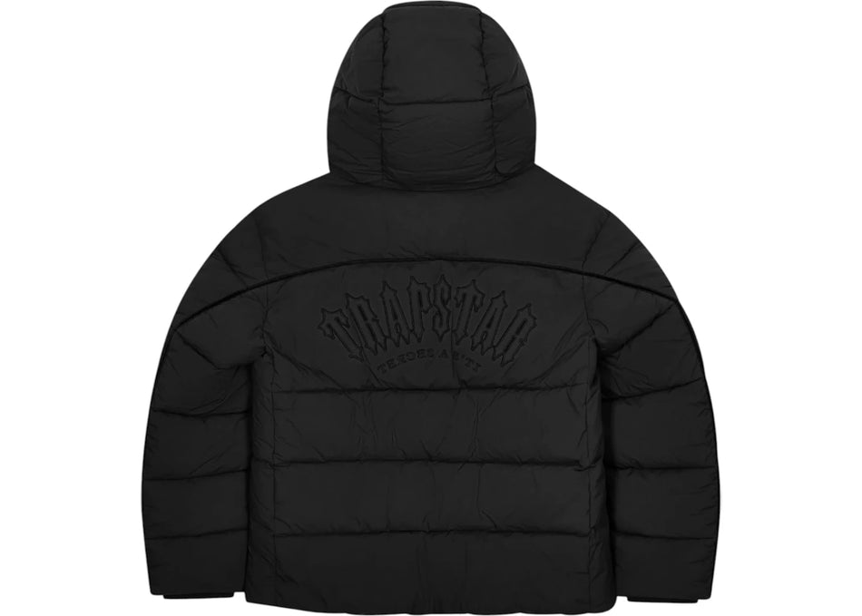 Trapstar Irongate Arch Pipping Puffer Jacket Blackout