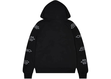 Trapstar x Cough Syrup Irongate Patchwork Hoodie Black