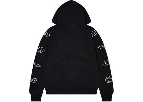 Trapstar x Cough Syrup Irongate Patchwork Hoodie Black