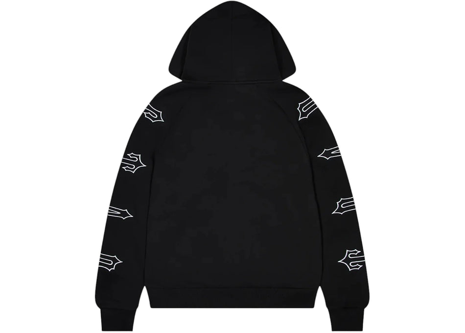 Trapstar x Cough Syrup Irongate Patchwork Hoodie Black