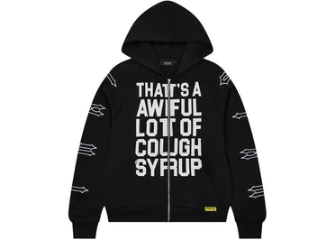 Trapstar x Cough Syrup Irongate Patchwork Hoodie Black