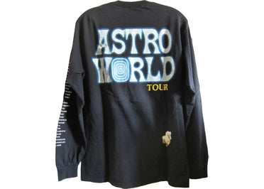T-shirt manches longues noir Travis Scott Astroworld Tour