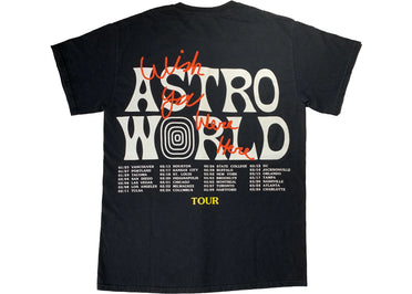 T-shirt noir Travis Scott Astroworld Tour Wish You Were Here