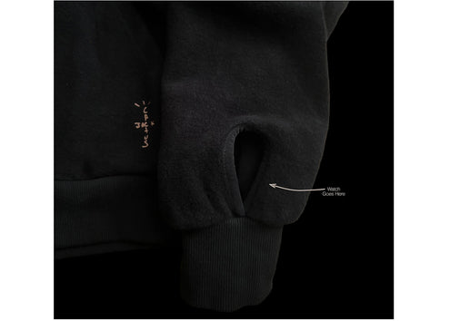 Travis Scott CJ x Audemars Piguet Split Logo Zip Up Hoodie Black
