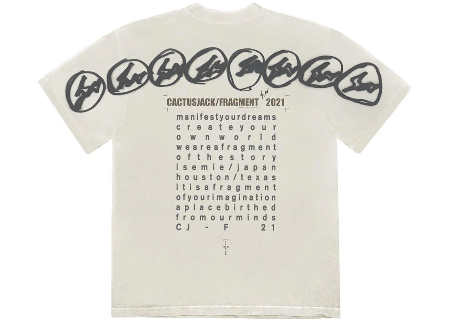 Travis Scott Cactus Jack For Fragment Manifest T-shirt White