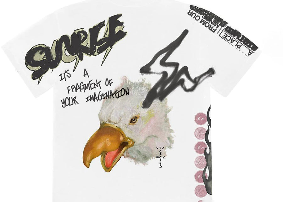 T-shirt blanc Travis Scott Cactus Jack pour Fragment Sunrise