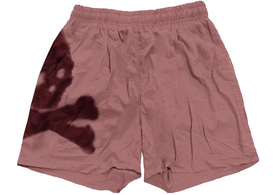 Short Travis Scott Cactus Jack For Mastermind Skull rouge délavé