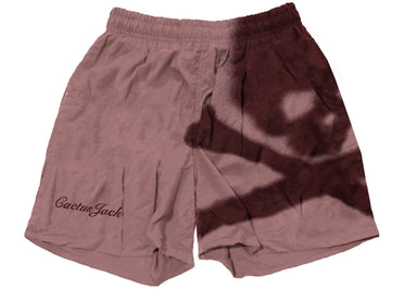 Short Travis Scott Cactus Jack For Mastermind Skull rouge délavé