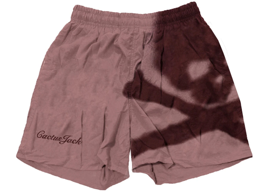 Short Travis Scott Cactus Jack For Mastermind Skull rouge délavé